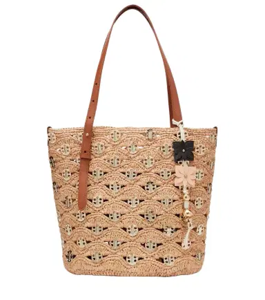 Rabanne Small embellished raffia tote bag | Thumbnail 1 Rabanne Small embellished raffia tote bag | Thumbnail 1