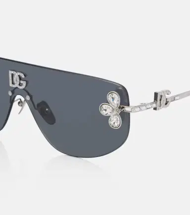 Dolce & Gabbana DG crystal-embellished aviator sunglasses | Thumbnail 2