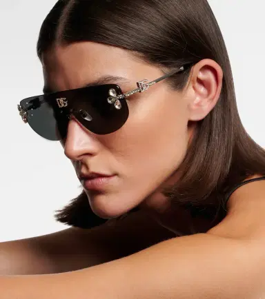 Dolce & Gabbana DG crystal-embellished aviator sunglasses | Thumbnail 5