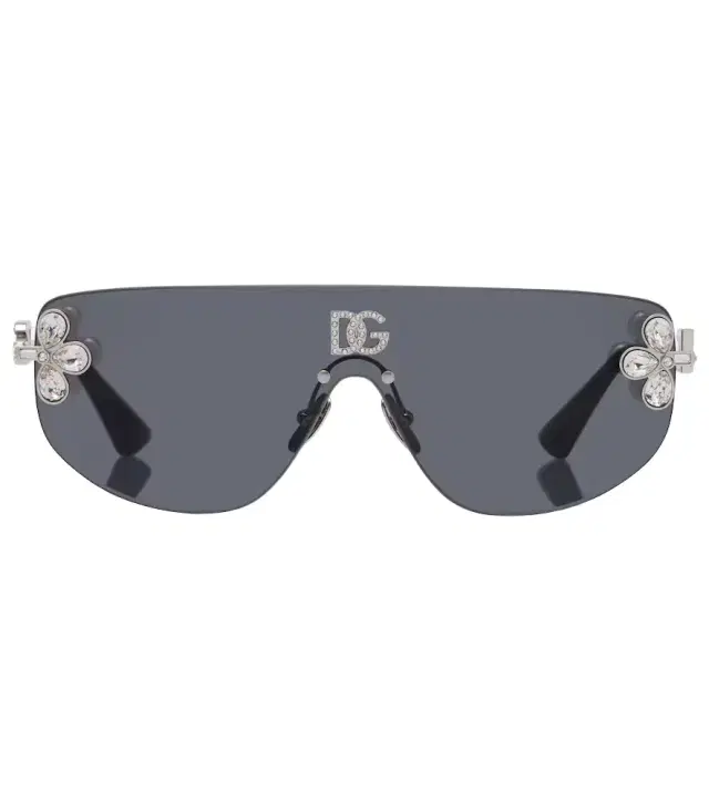 Dolce & Gabbana DG crystal-embellished aviator sunglasses