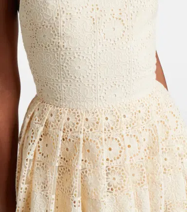 Elie Saab Silk and cotton-blend guipure lace midi dress | Thumbnail 3 Elie Saab Silk and cotton-blend guipure lace midi dress | Thumbnail 3