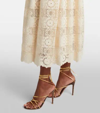 Elie Saab Silk and cotton-blend guipure lace midi dress | Thumbnail 5 Elie Saab Silk and cotton-blend guipure lace midi dress | Thumbnail 5