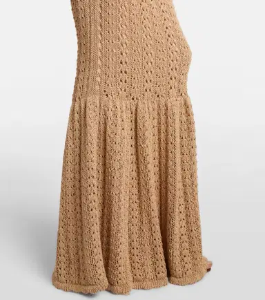 Elie Saab Floral-appliqué crochet cotton maxi dress | Thumbnail 6