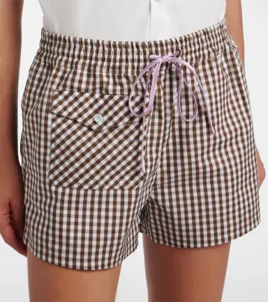 Valentino Gingham cotton poplin shorts | Thumbnail 2 Valentino Gingham cotton poplin shorts | Thumbnail 2