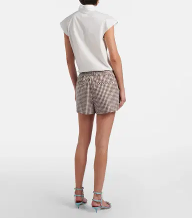 Valentino Gingham cotton poplin shorts | Thumbnail 4 Valentino Gingham cotton poplin shorts | Thumbnail 4
