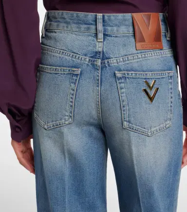 Valentino VGold wide-leg faded jeans | Thumbnail 2 Valentino VGold wide-leg faded jeans | Thumbnail 2
