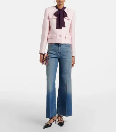 Valentino VGold wide-leg faded jeans | Thumbnail 3 Valentino VGold wide-leg faded jeans | Thumbnail 3