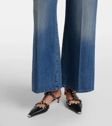 Valentino VGold wide-leg faded jeans | Thumbnail 4 Valentino VGold wide-leg faded jeans | Thumbnail 4