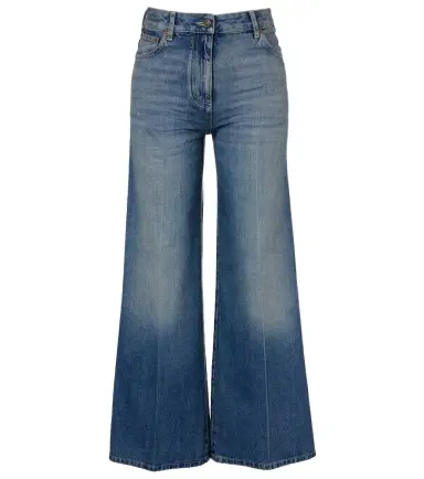 Valentino VGold wide-leg faded jeans | Thumbnail 1 Valentino VGold wide-leg faded jeans | Thumbnail 1