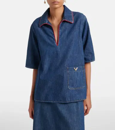 Valentino VGold denim top | Thumbnail 2 Valentino VGold denim top | Thumbnail 2
