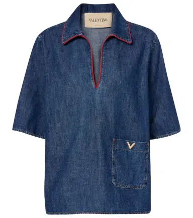 Valentino VGold denim top | Thumbnail 1 Valentino VGold denim top | Thumbnail 1