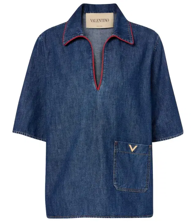 Valentino VGold denim top