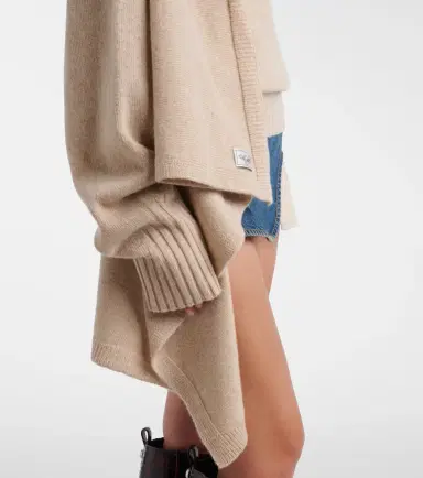The Attico Scarf-detail virgin wool sweater | Thumbnail 2