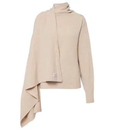 The Attico Scarf-detail virgin wool sweater | Thumbnail 1