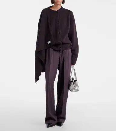 The Attico Scarf-detail wool and cashmere cardigan | Thumbnail 2