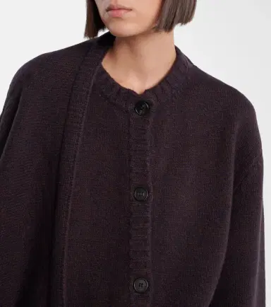 The Attico Scarf-detail wool and cashmere cardigan | Thumbnail 3