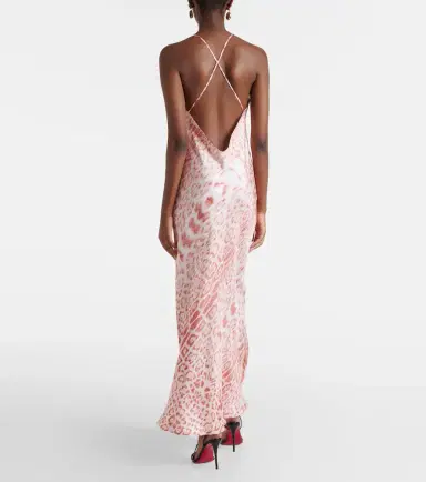 Roberto Cavalli Leopard-print silk satin dress | Thumbnail 3