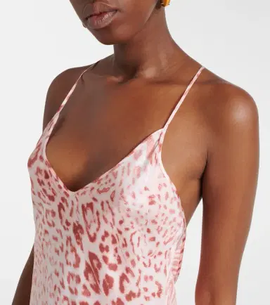 Roberto Cavalli Leopard-print silk satin dress | Thumbnail 4