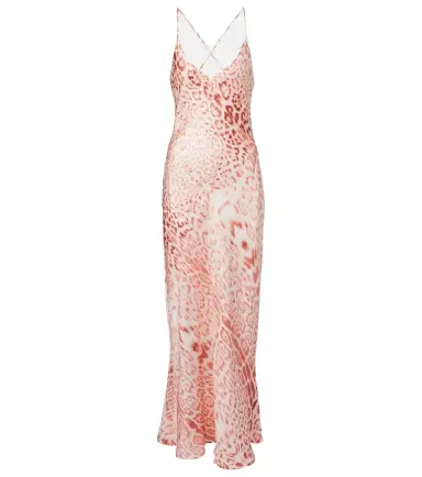 Roberto Cavalli Leopard-print silk satin dress | Thumbnail 1