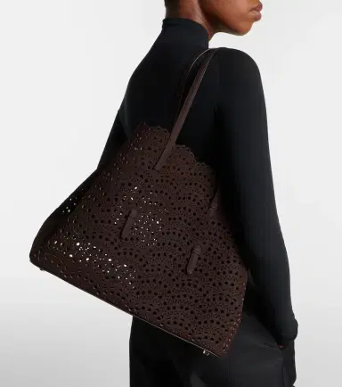 Alaia Alaïa Mina 37 Large leather tote bag | Thumbnail 5