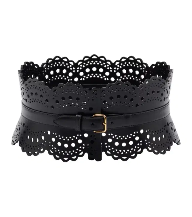 Alaia Alaïa Vienne Wave leather belt