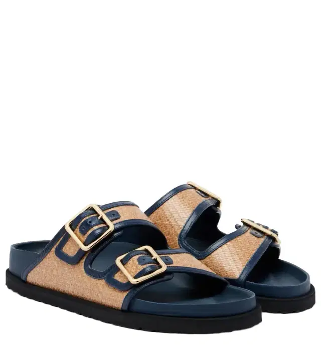 Birkenstock 1774 Arizona leather-trimmed woven sandals
