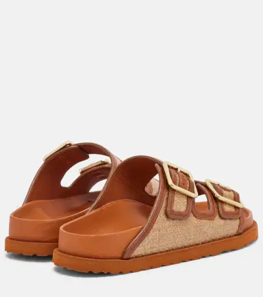 Birkenstock 1774 Arizona leather-trimmed woven sandals | Thumbnail 3