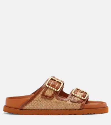 Birkenstock 1774 Arizona leather-trimmed woven sandals | Thumbnail 4