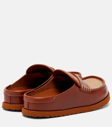 Birkenstock 1774 Naples leather-trimmed woven mules | Thumbnail 3 Birkenstock 1774 Naples leather-trimmed woven mules | Thumbnail 3