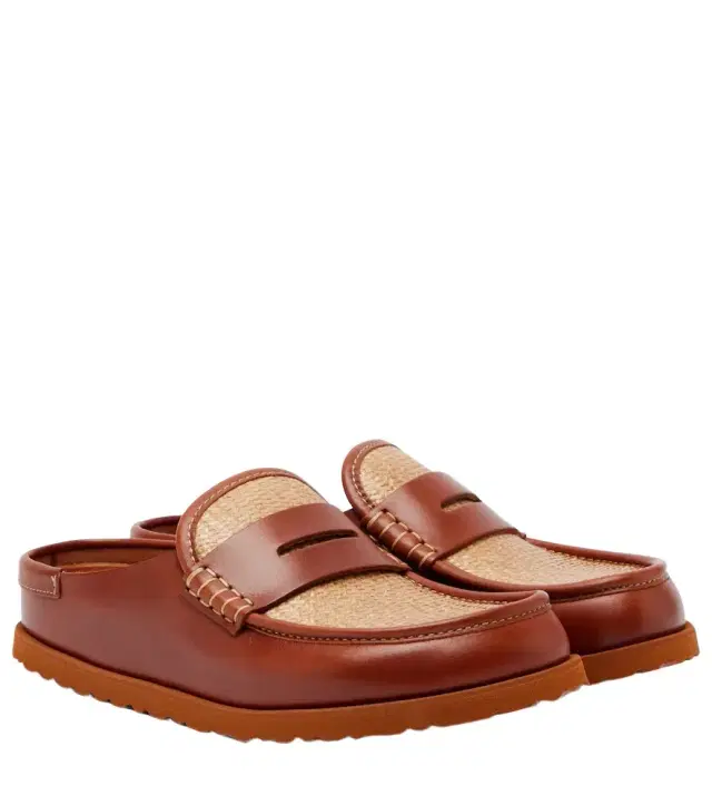 Birkenstock 1774 Naples leather-trimmed woven mules