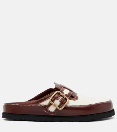 Birkenstock 1774 Boston leather-trimmed woven clogs | Thumbnail 2 Birkenstock 1774 Boston leather-trimmed woven clogs | Thumbnail 2
