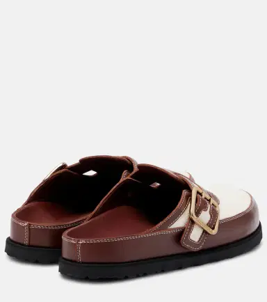 Birkenstock 1774 Boston leather-trimmed woven clogs | Thumbnail 3 Birkenstock 1774 Boston leather-trimmed woven clogs | Thumbnail 3