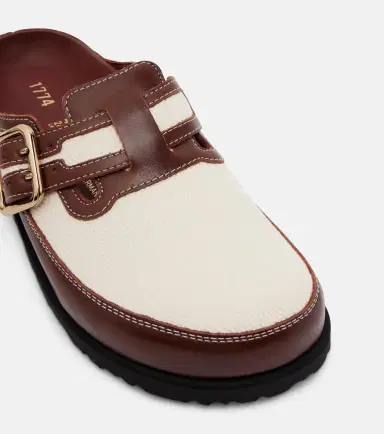 Birkenstock 1774 Boston leather-trimmed woven clogs | Thumbnail 4 Birkenstock 1774 Boston leather-trimmed woven clogs | Thumbnail 4