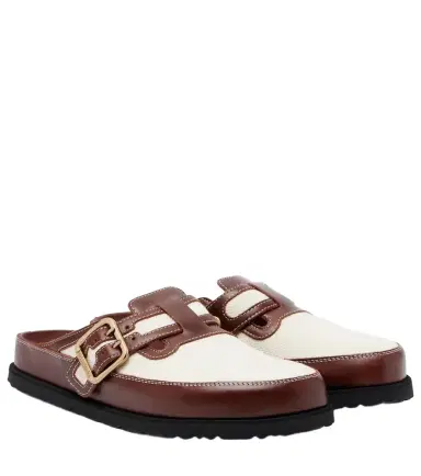 Birkenstock 1774 Boston leather-trimmed woven clogs | Thumbnail 1 Birkenstock 1774 Boston leather-trimmed woven clogs | Thumbnail 1