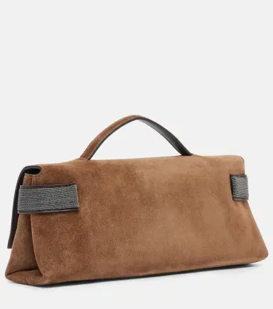 Brunello Cucinelli Essence Small suede top-handle bag | Thumbnail 3 Brunello Cucinelli Essence Small suede top-handle bag | Thumbnail 3