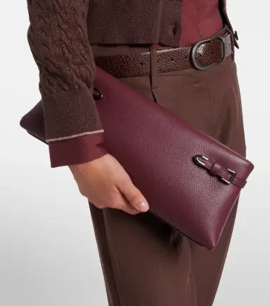 Brunello Cucinelli Small leather clutch | Thumbnail 5