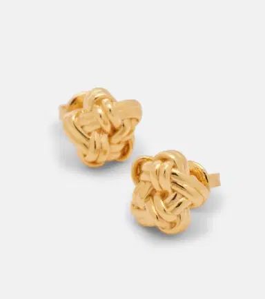 Bottega Veneta Knot 18kt gold-plated sterling silver earrings | Thumbnail 4