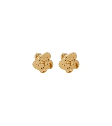 Bottega Veneta Knot 18kt gold-plated sterling silver earrings | Thumbnail 1