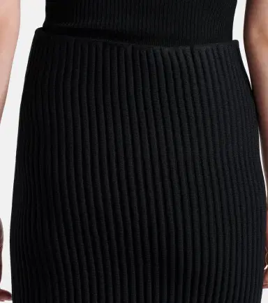 Alaïa Alaïa Fringed ribbed-knit skirt | Thumbnail 4