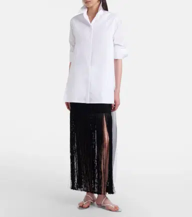 Alaïa Alaïa Fringed ribbed-knit skirt | Thumbnail 5