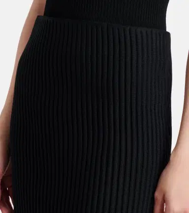 Alaïa Alaïa Fringed ribbed-knit skirt | Thumbnail 6