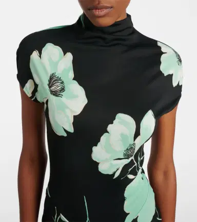 Alaïa Alaïa Floral ruched jersey maxi dress | Thumbnail 3
