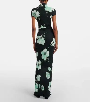 Alaïa Alaïa Floral ruched jersey maxi dress | Thumbnail 5