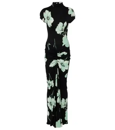 Alaïa Alaïa Floral ruched jersey maxi dress | Thumbnail 1