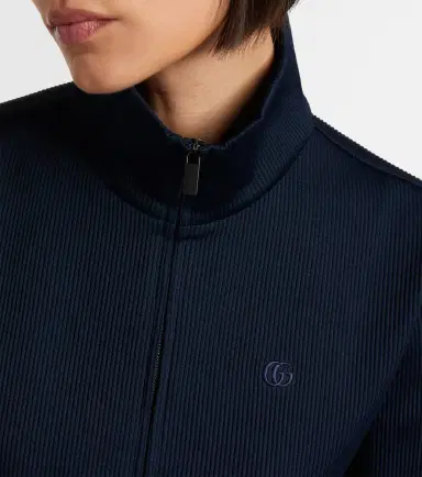 Gucci Web Stripe jersey zip-up sweatshirt | Thumbnail 2