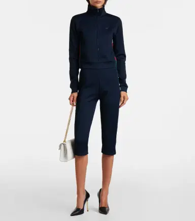 Gucci Web Stripe jersey zip-up sweatshirt | Thumbnail 3