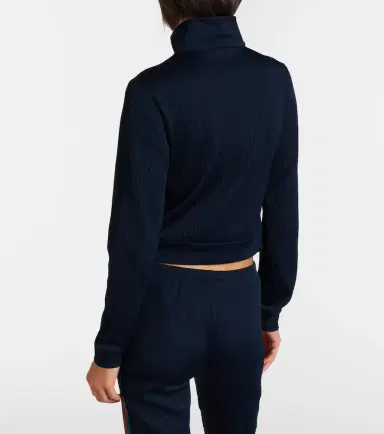 Gucci Web Stripe jersey zip-up sweatshirt | Thumbnail 4