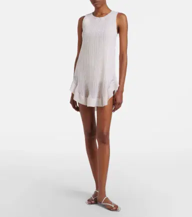 Alaïa Alaïa Pleated silk minidress | Thumbnail 4