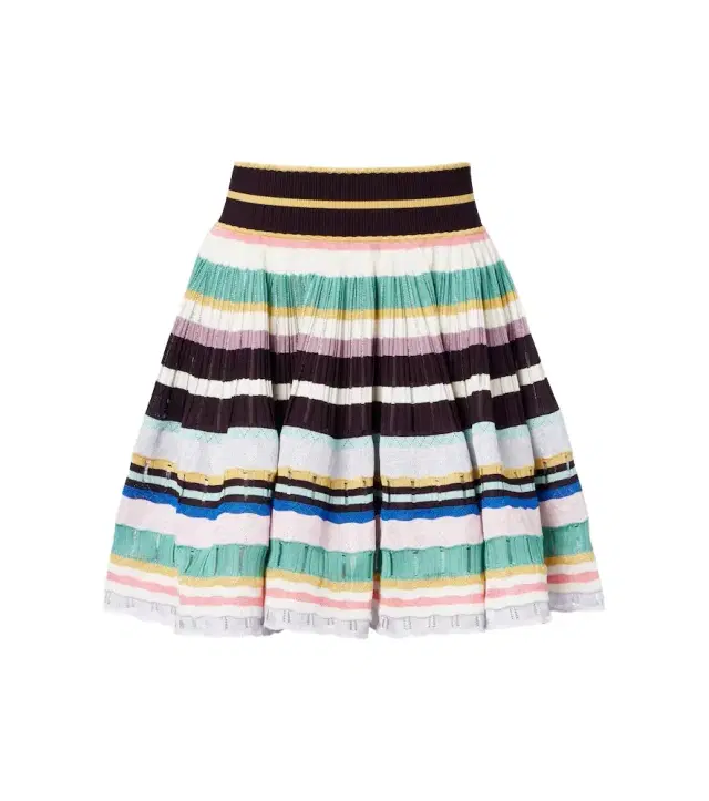 Alaïa Striped knitted miniskirt
