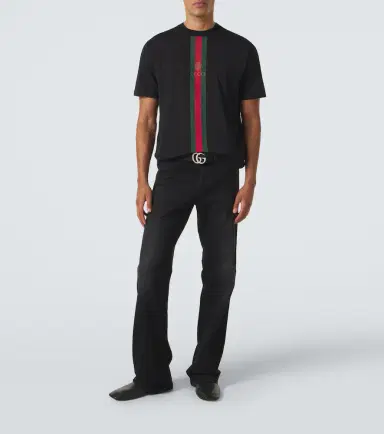 Gucci Web Stripe cotton jersey T-shirt | Thumbnail 2 Gucci Web Stripe cotton jersey T-shirt | Thumbnail 2